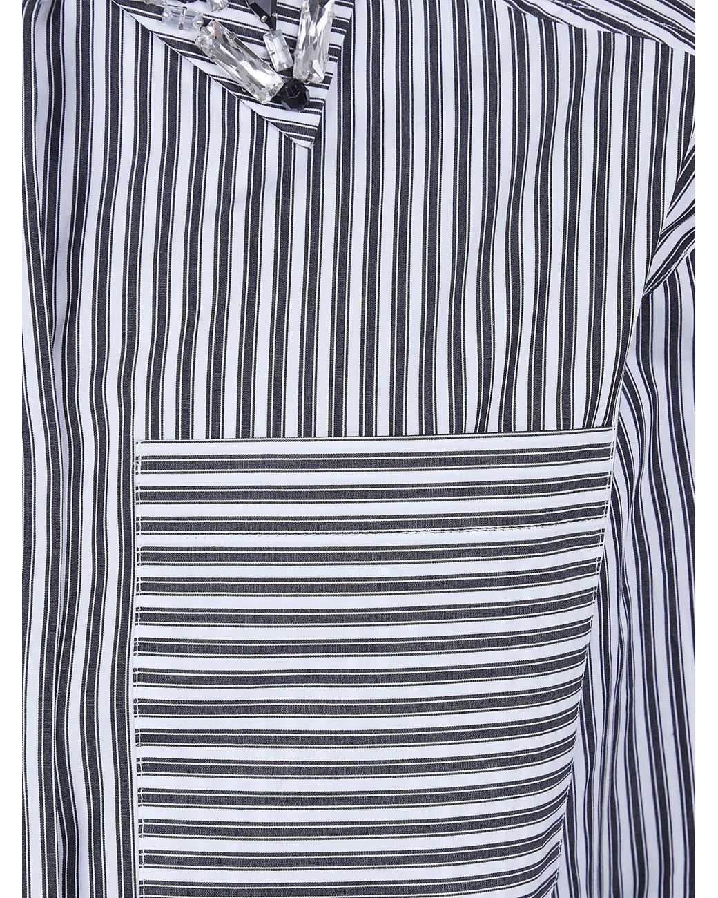 Sportmax Gray Striped Cotton Shirt