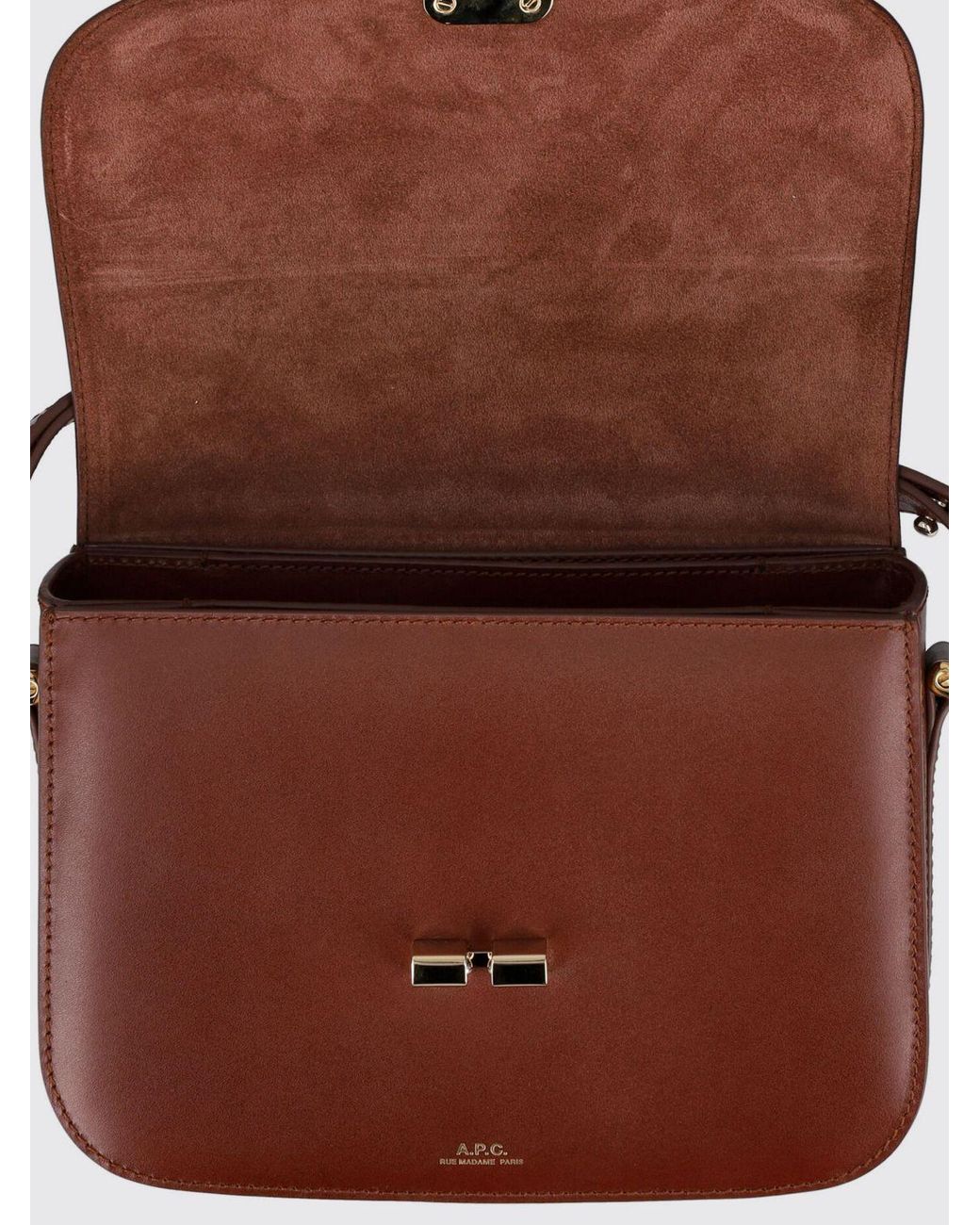 A.P.C. Brown Grace Mini Crossbody Bag