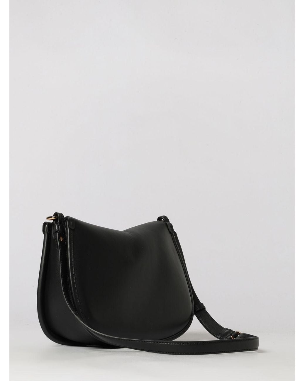 Etro Black Smooth Calfskin Crossbody Bag With Rounded Shape