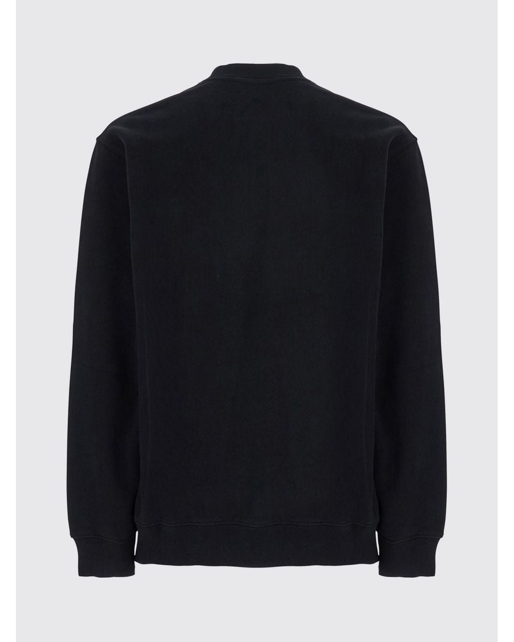 Jacquemus Blue Pure Cotton Crewneck Sweatshirt With Applied Contrast Logo for men