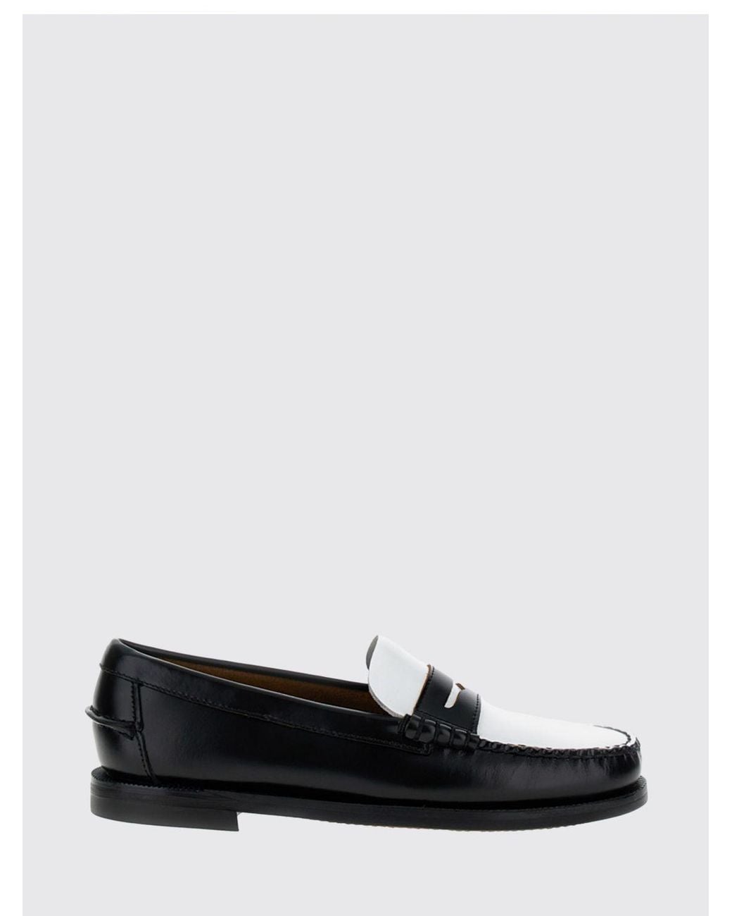 Sebago White Leather Loafers Classic Dan