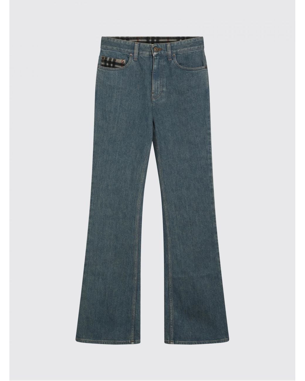 Burberry Blue Flared Stretch Denim Jeans