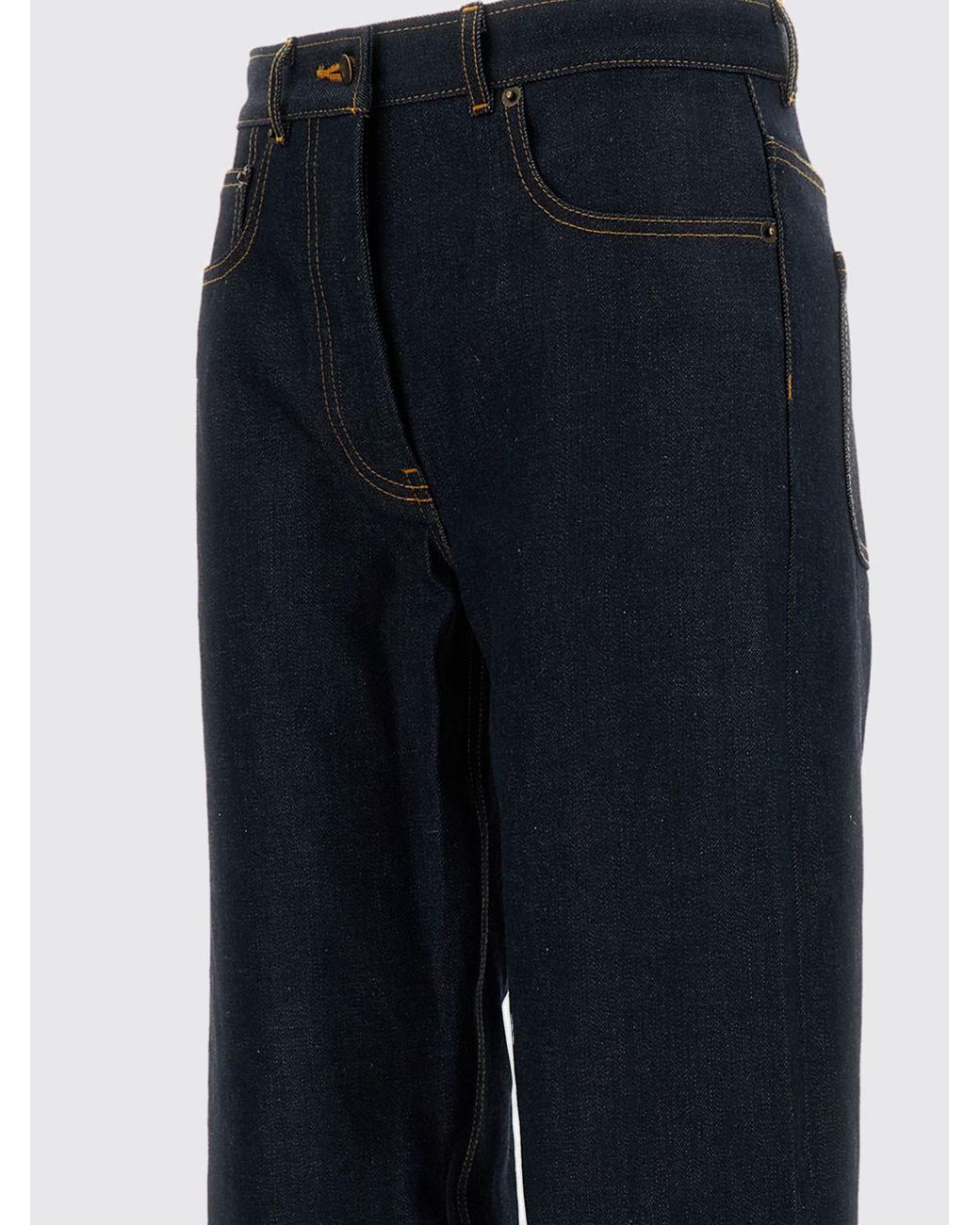 Thom Browne Black High-Waisted Wide Leg Jeans