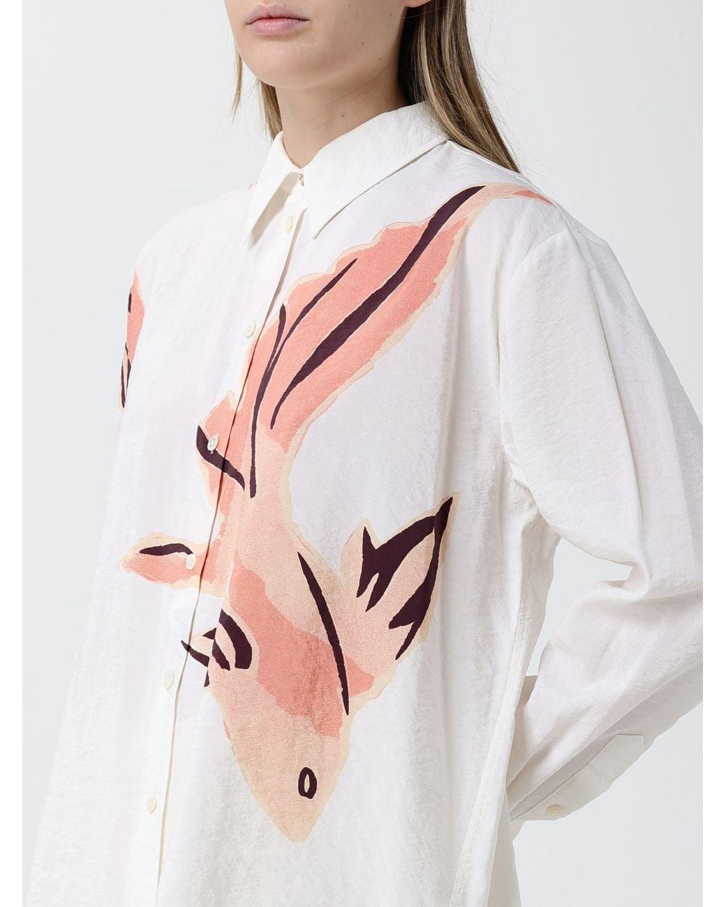 Paul Smith Gray Silk Blend Casual Shirt