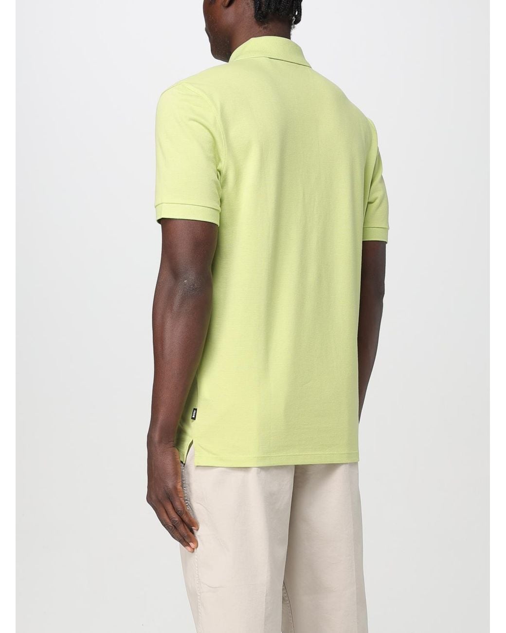 Polo Basic di Boss in Yellow da Uomo