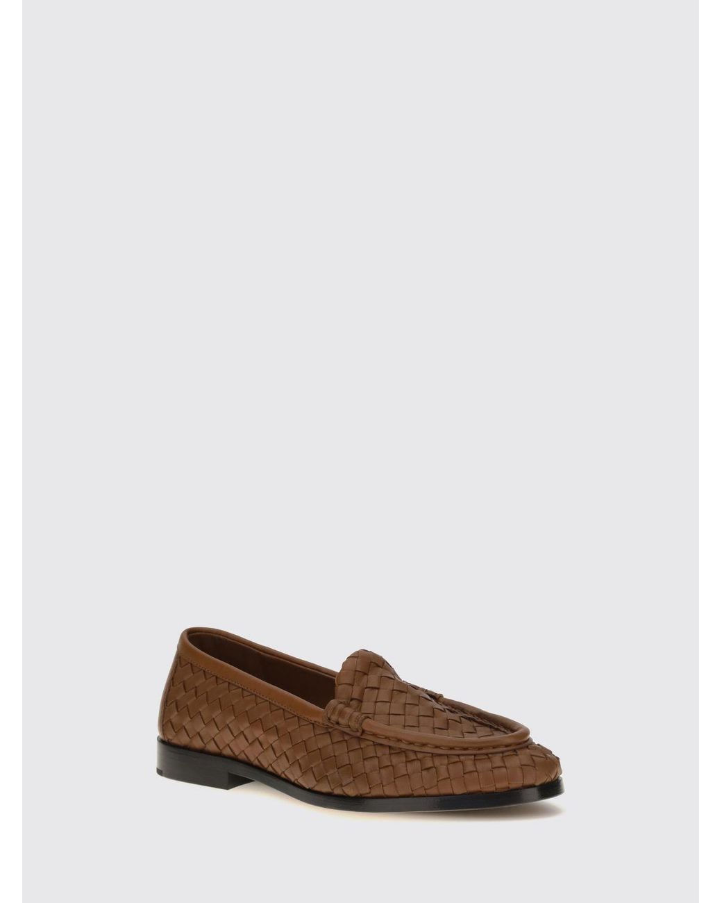 Bottega Veneta White Silenzio Intrecciato Lambskin Loafers