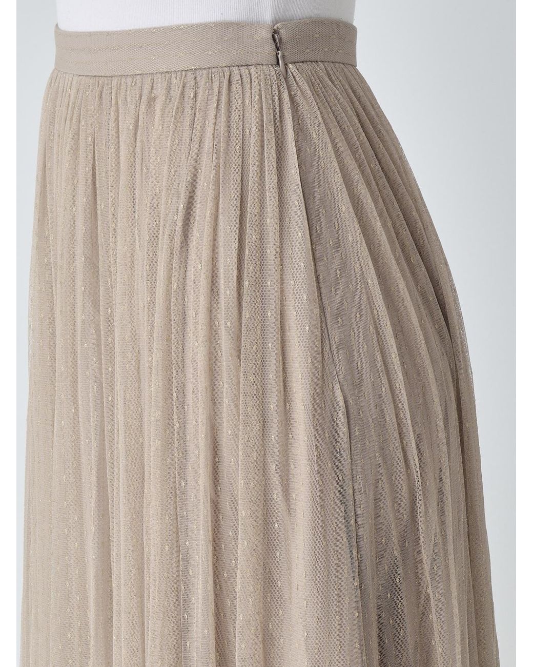 Twinset Brown High-Waisted Pleated Midi Skirt