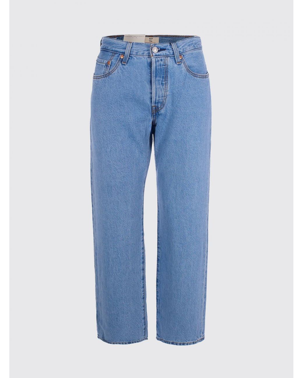 Levi's Blue 501 Straight Jeans