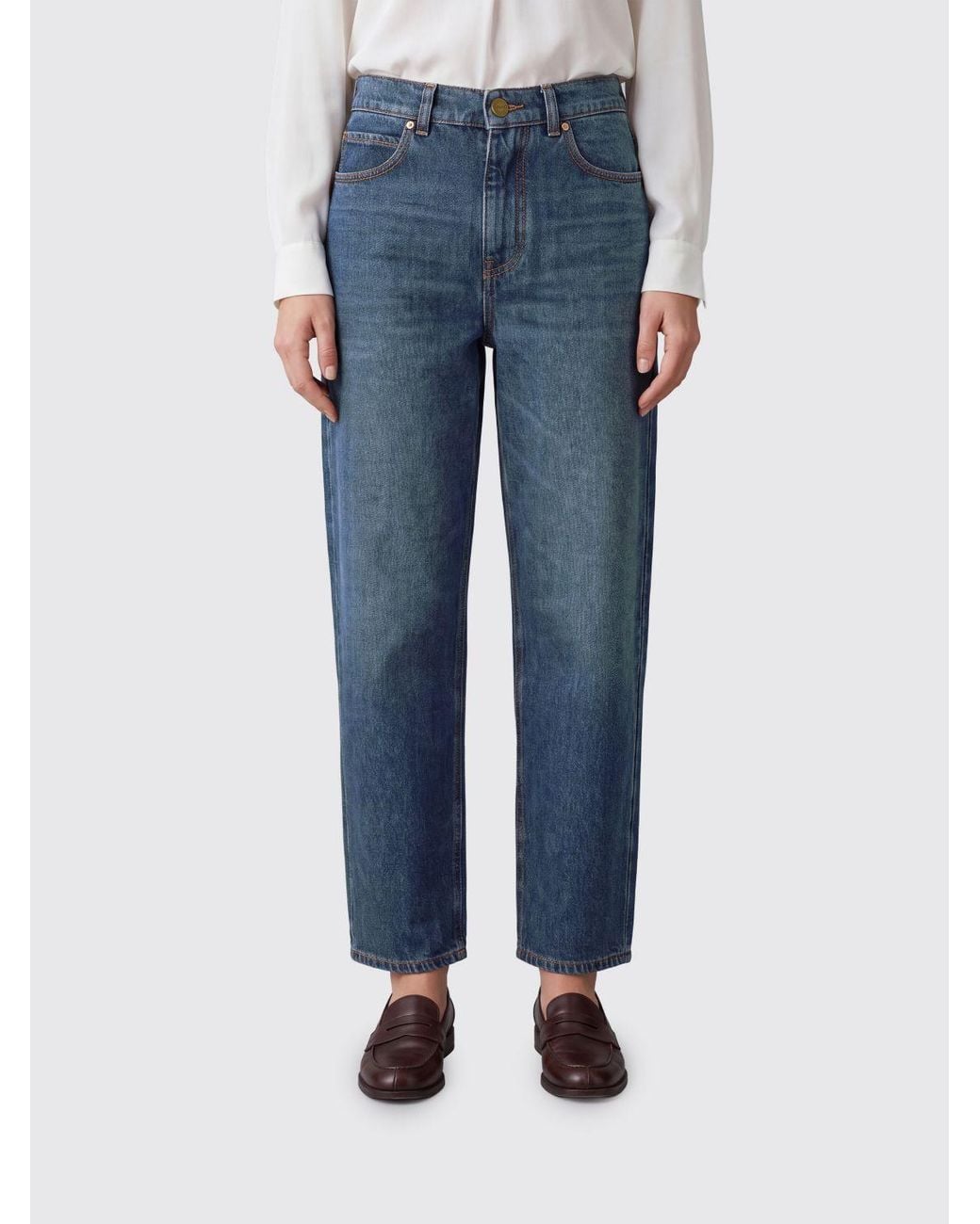 Pinko Blue Estelle Mid-Rise Baggy Jeans