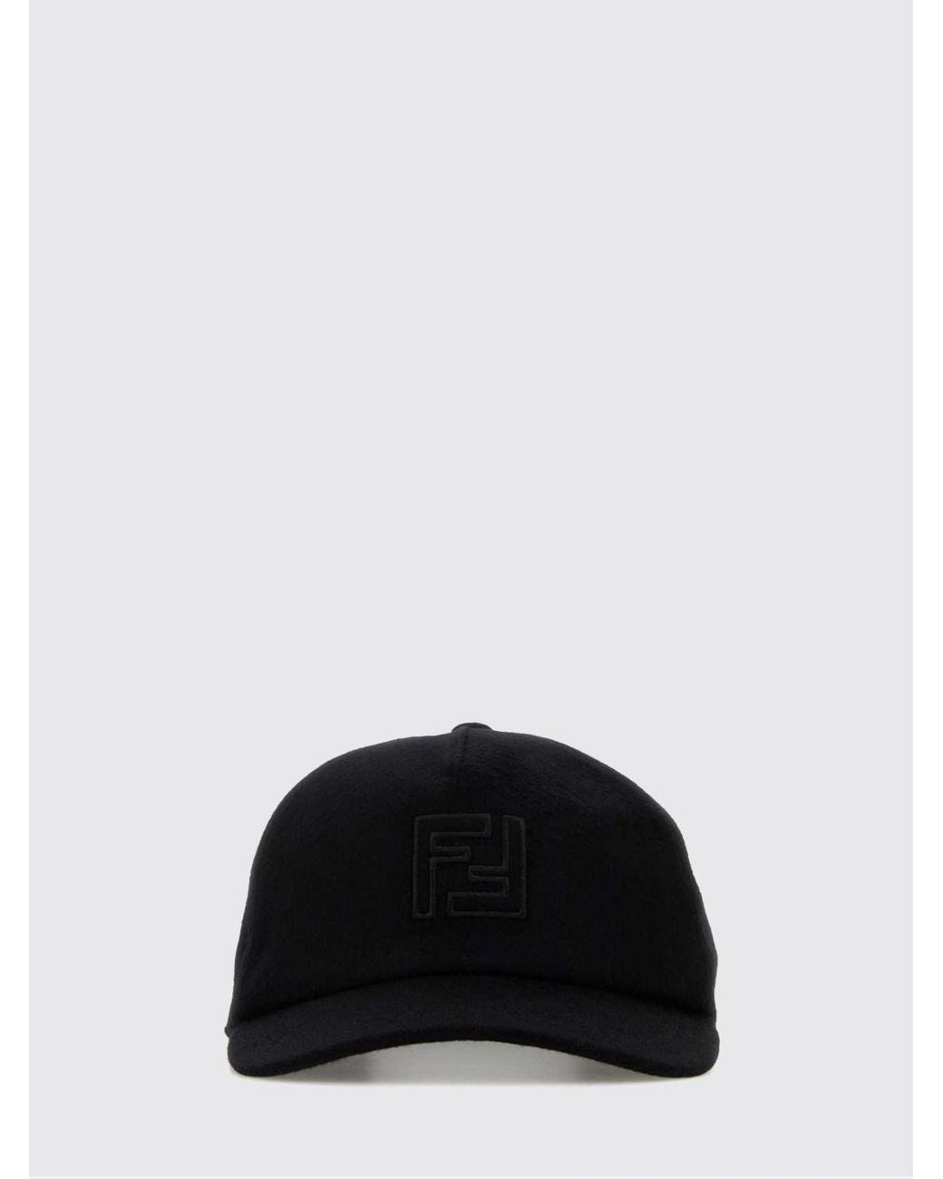 Gorra De Béisbol De Lana Y Cachemira Con Monograma Ff Y Cierre De Velcro Fendi de hombre de color Black