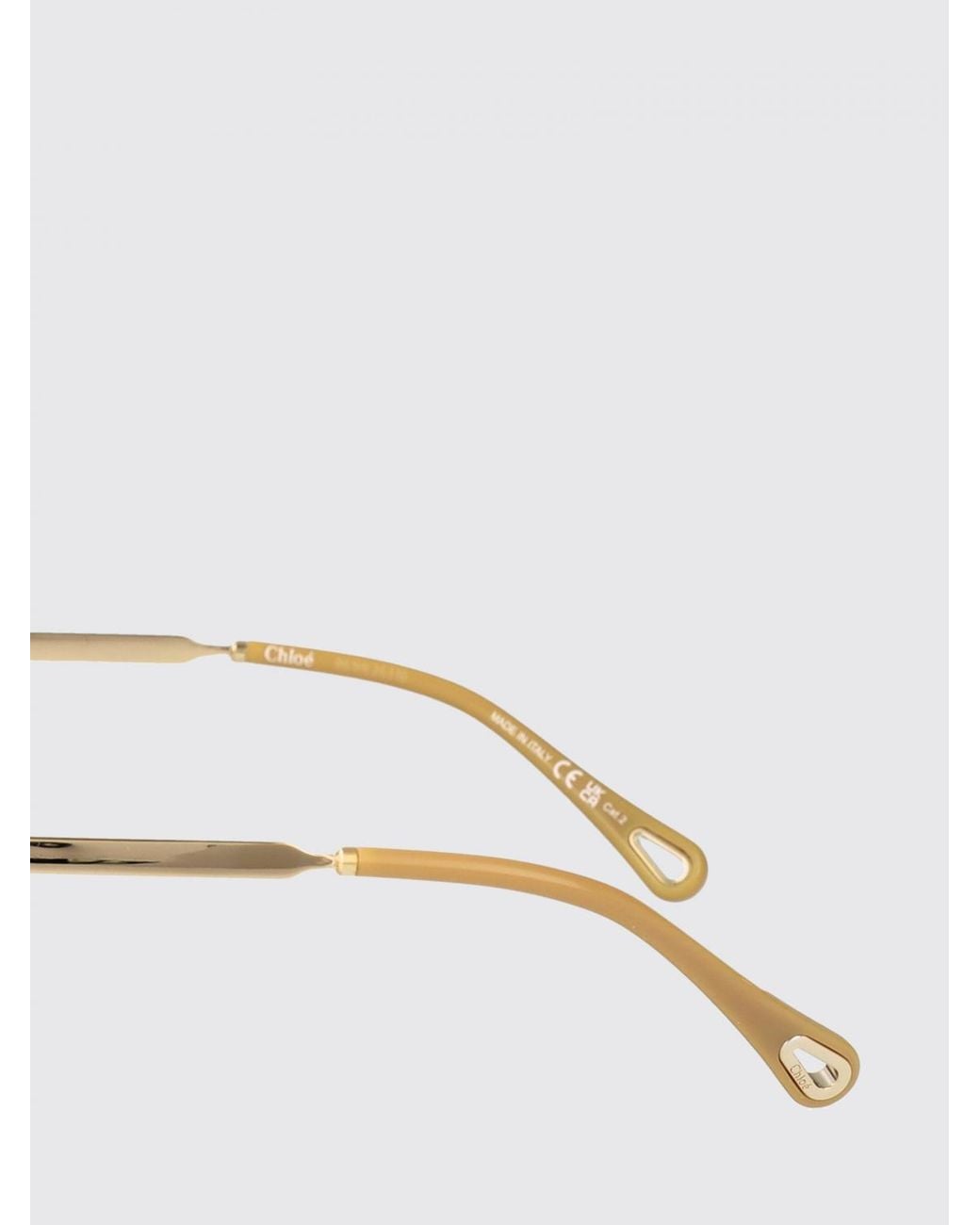 Chloé Metallic Chlo&Eacute Metal Aviator Sunglasses With Rounded Frame