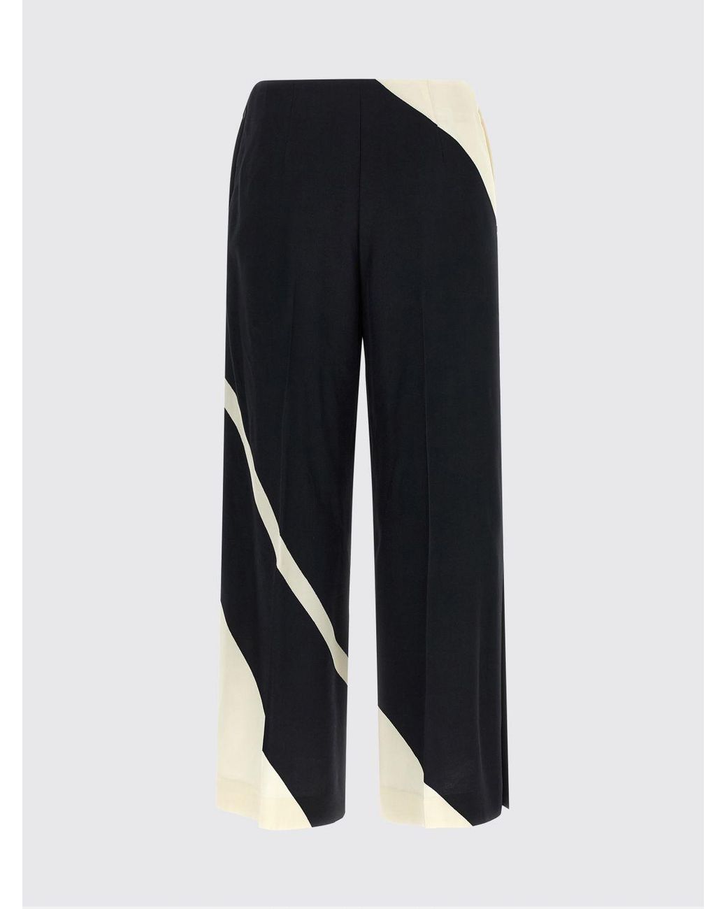 Alberta Ferretti Blue Printed Viscose Palazzo Trousers
