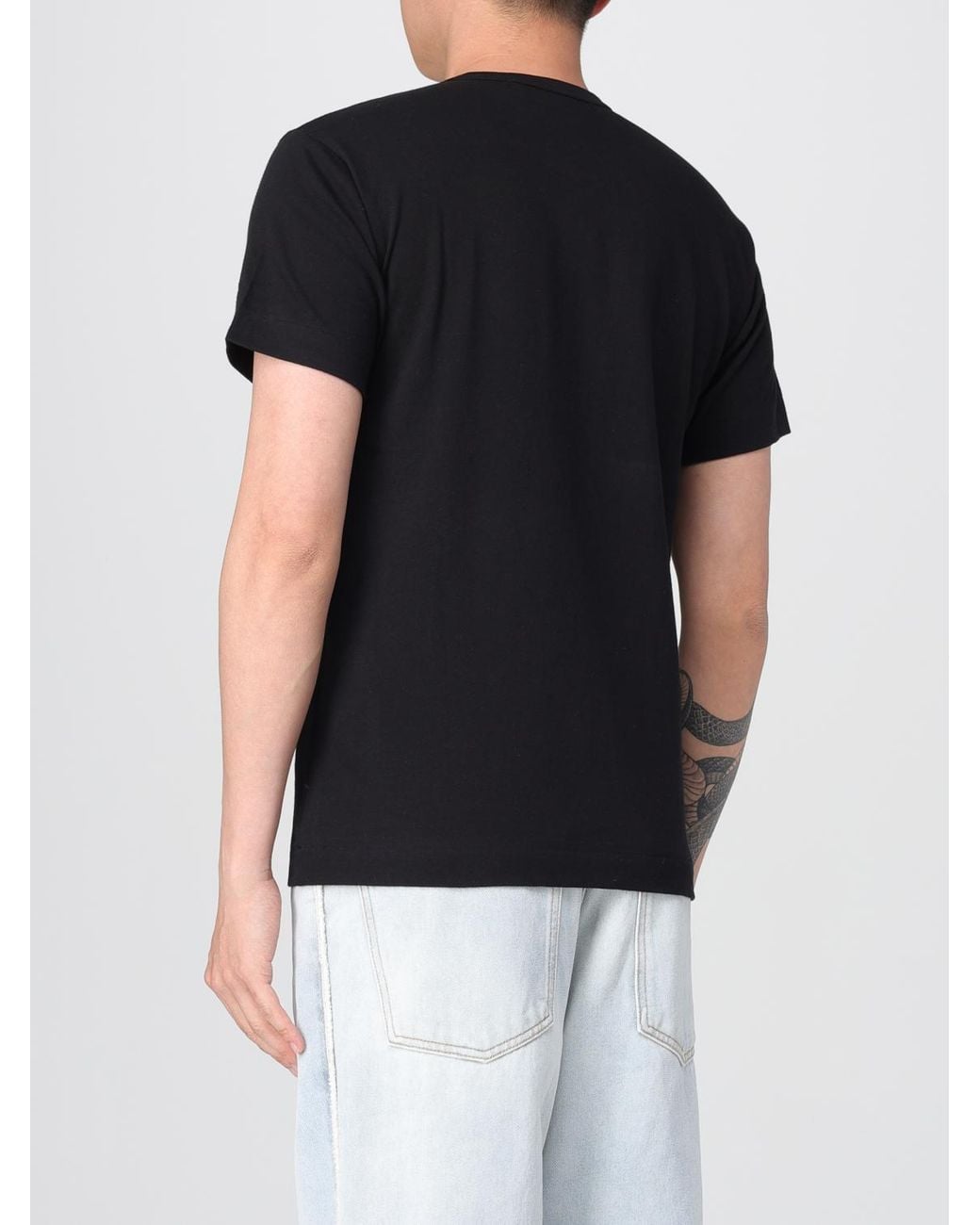 COMME DES GARÇONS PLAY Black Play Heart Logo Tee for men