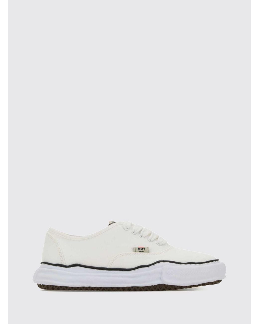 Maison Mihara Yasuhiro White Baker Og Low Top Canvas Trainers With Round Toe for men