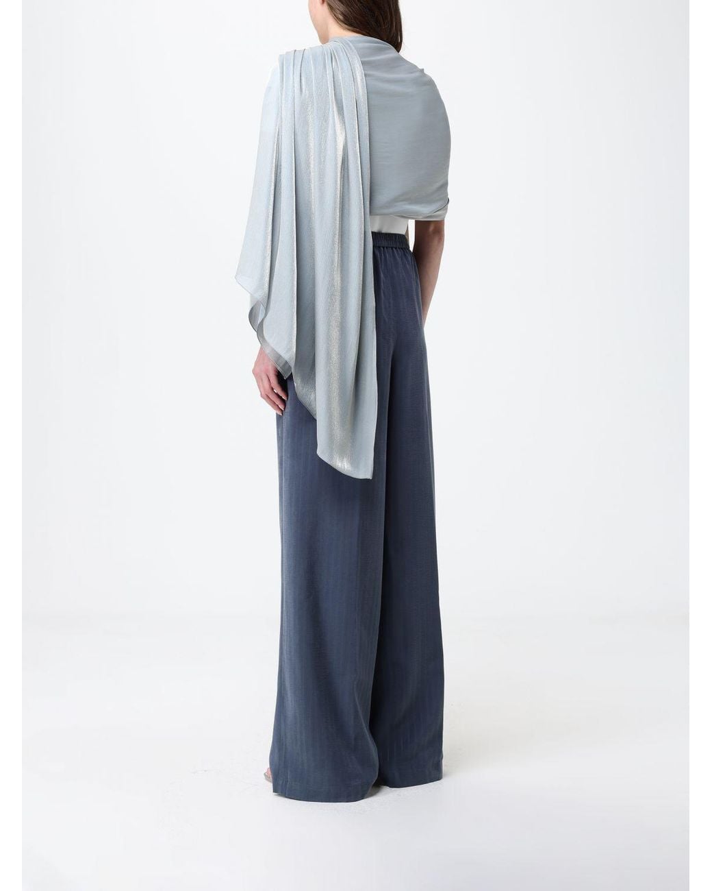 Emporio Armani Gray Satin Stole