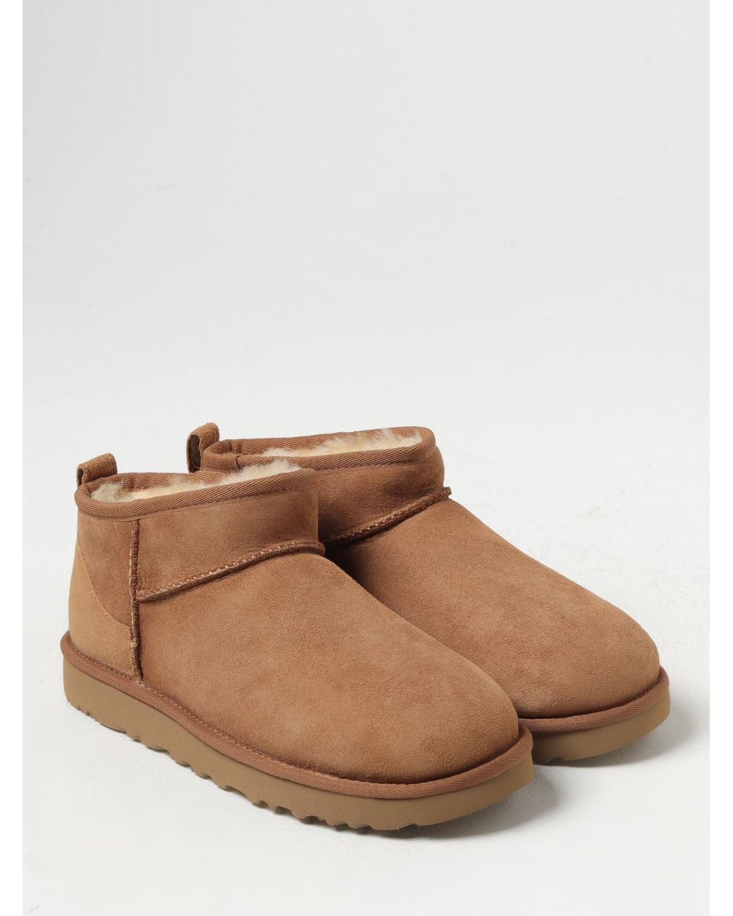 Ugg Brown Classic Ultra Mini Suede Ankle Boots