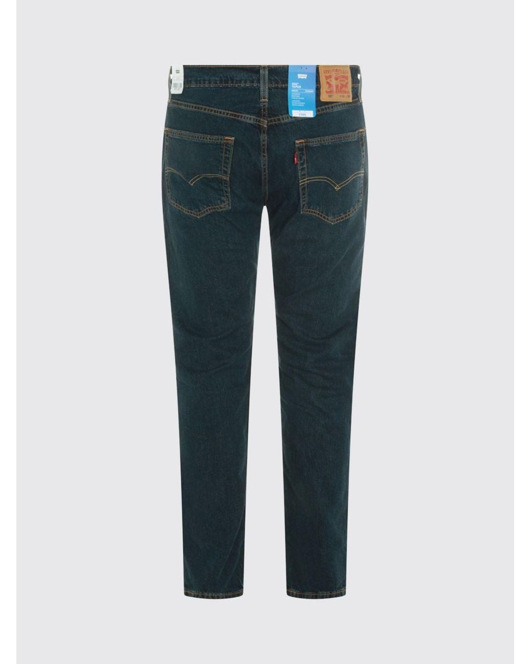 Levi's Blue Tapered Fit Mid-Rise Stretch Cotton Denim Jeans for men