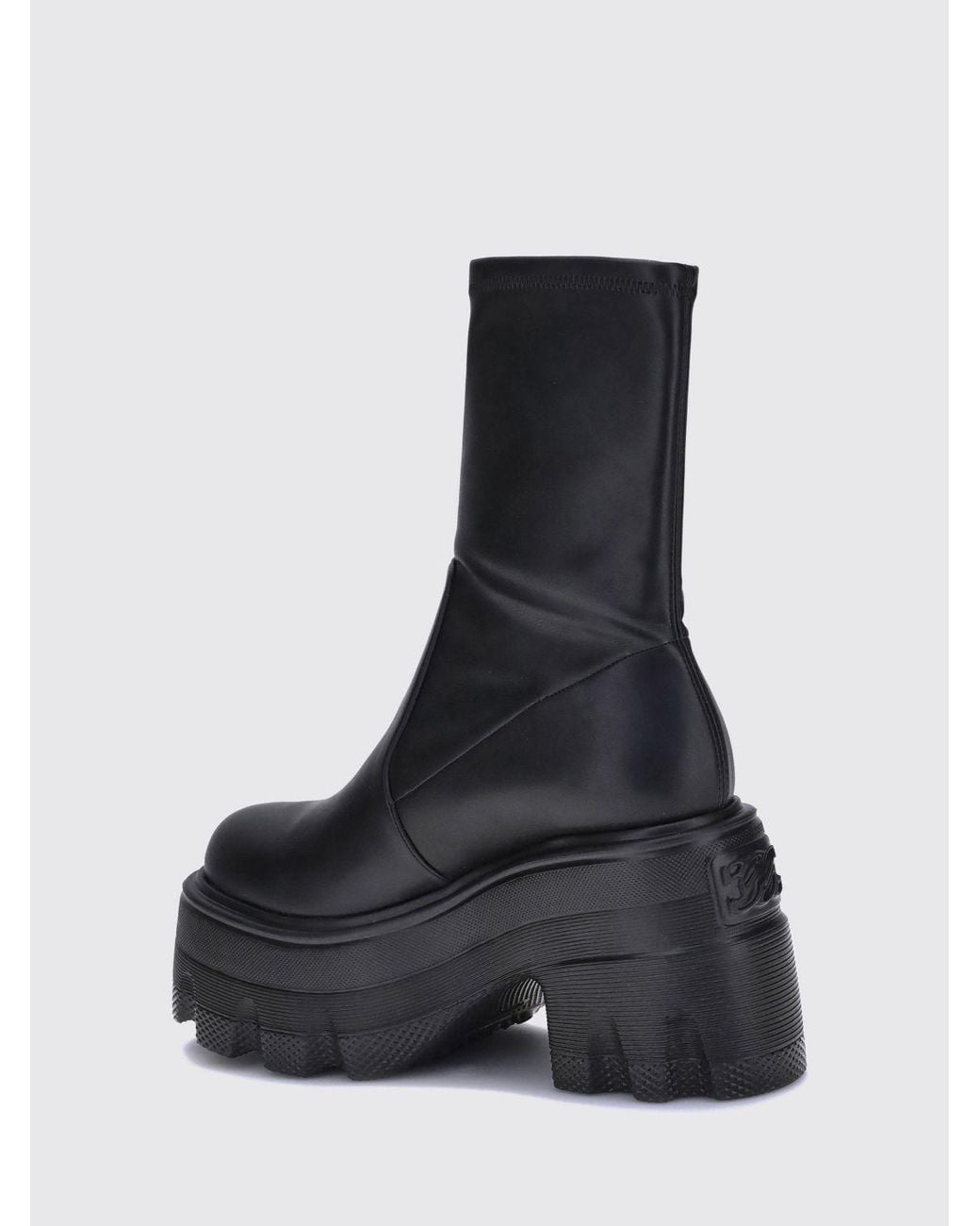Casadei Black Maxxxi Knee-High Boots With A Sock-Style Ankle And Platform Sole