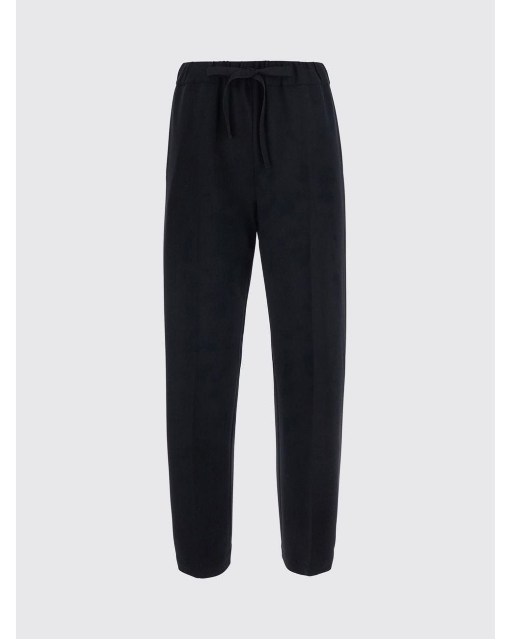 Semicouture Blue High-Waisted Drawstring Jersey Jogging Trousers