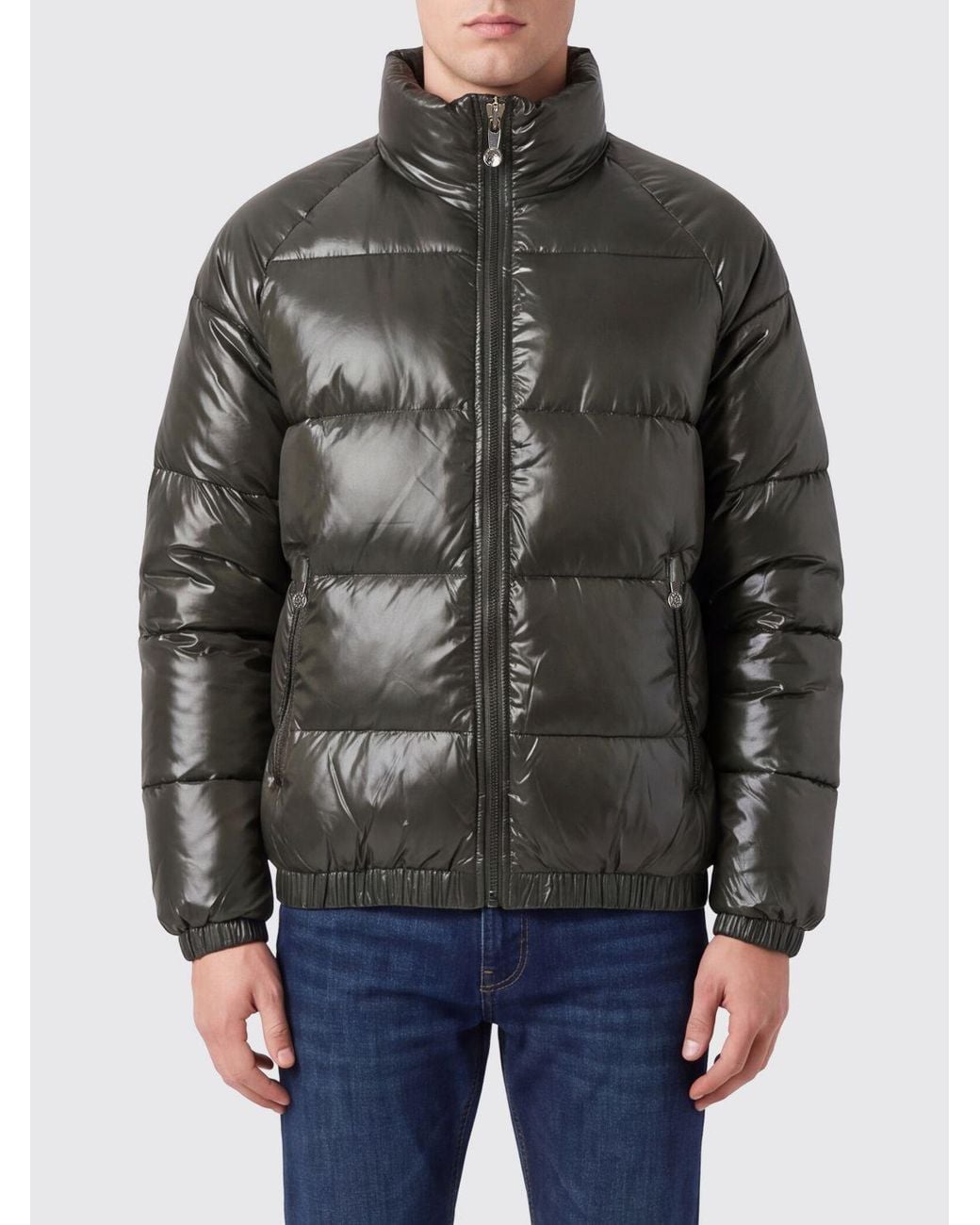Pyrenex Gray Water-Repellent Quilted Nylon Down Jacket With High Neck for men