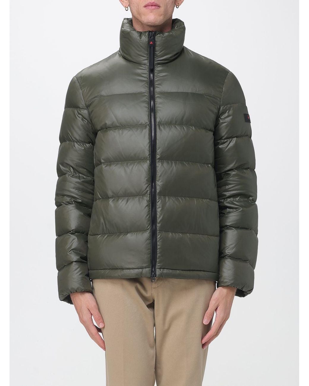 Peuterey Gray Keke Water-Repellent Quilted Nylon Down Jacket With High Neck for men