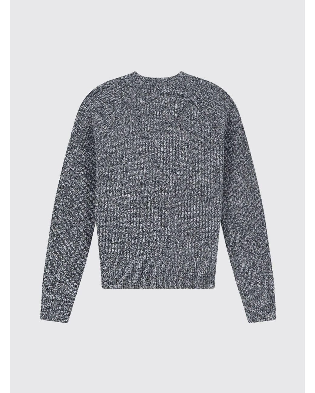 Aspesi Blue Langärmliger Pullover Aus Reiner Wolle Mit Rundhalsausschnitt