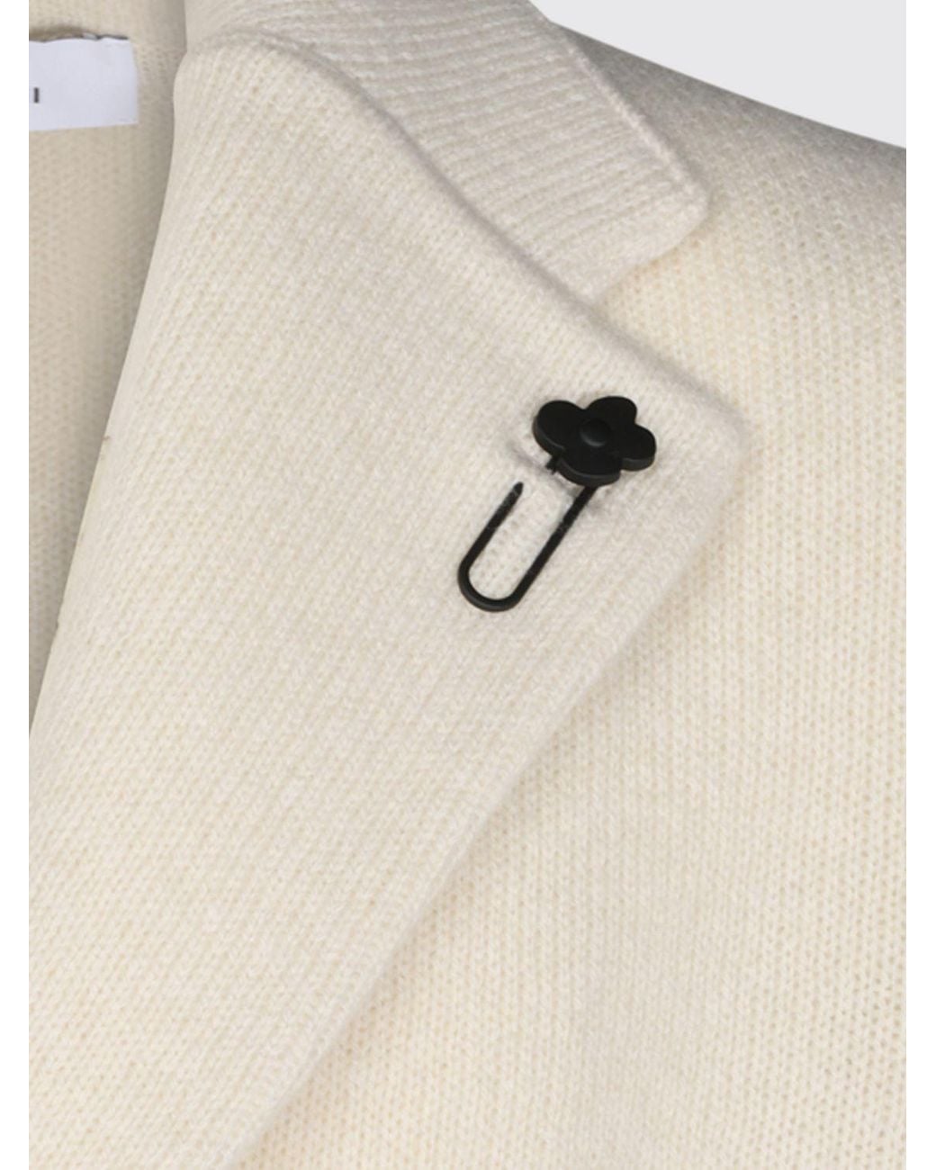 Lardini Natural Single-Breasted Pure Cashmere Blazer With Patch Pockets And Notch Lapels for men