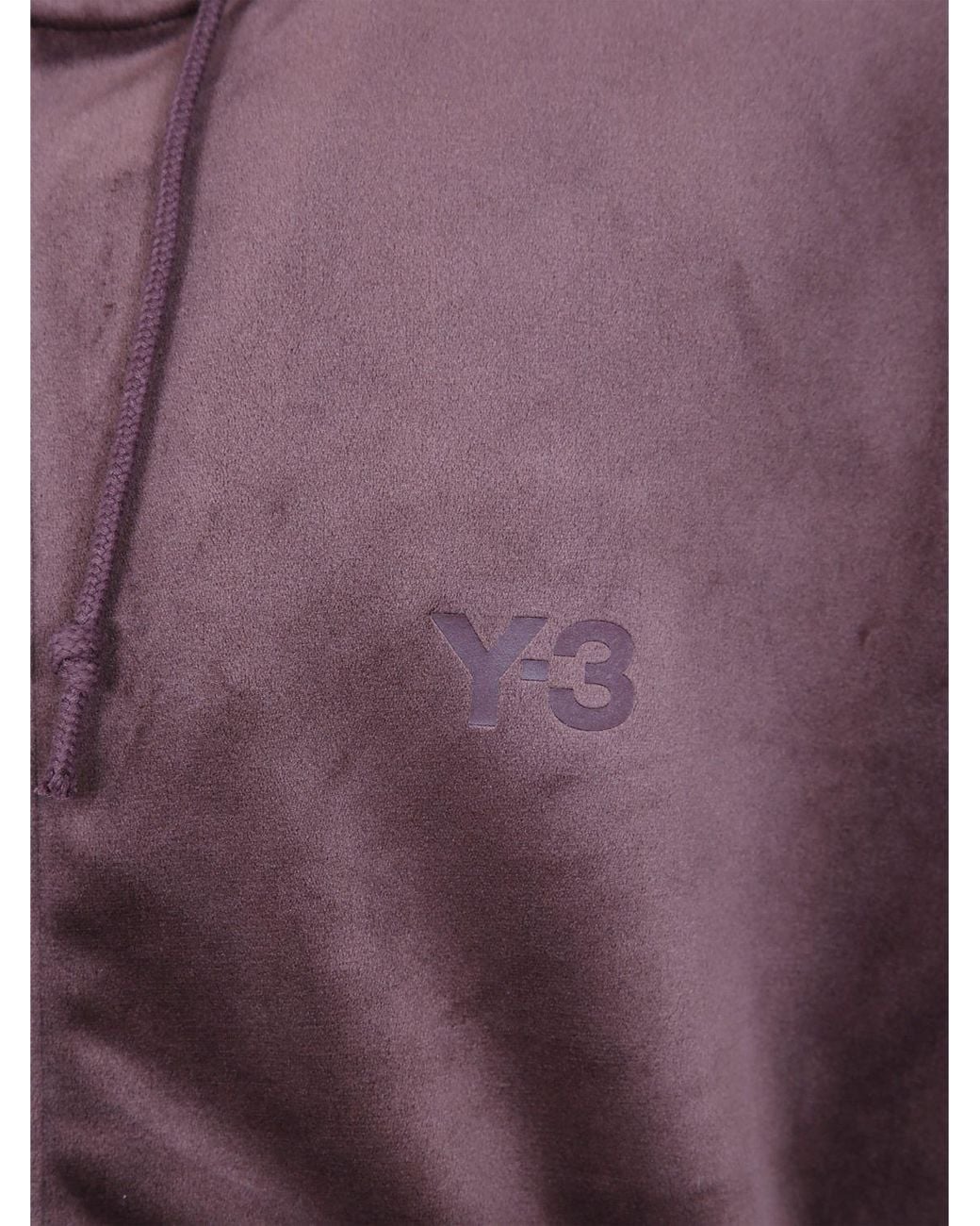 Y-3 Purple Zipped Hoodie for men