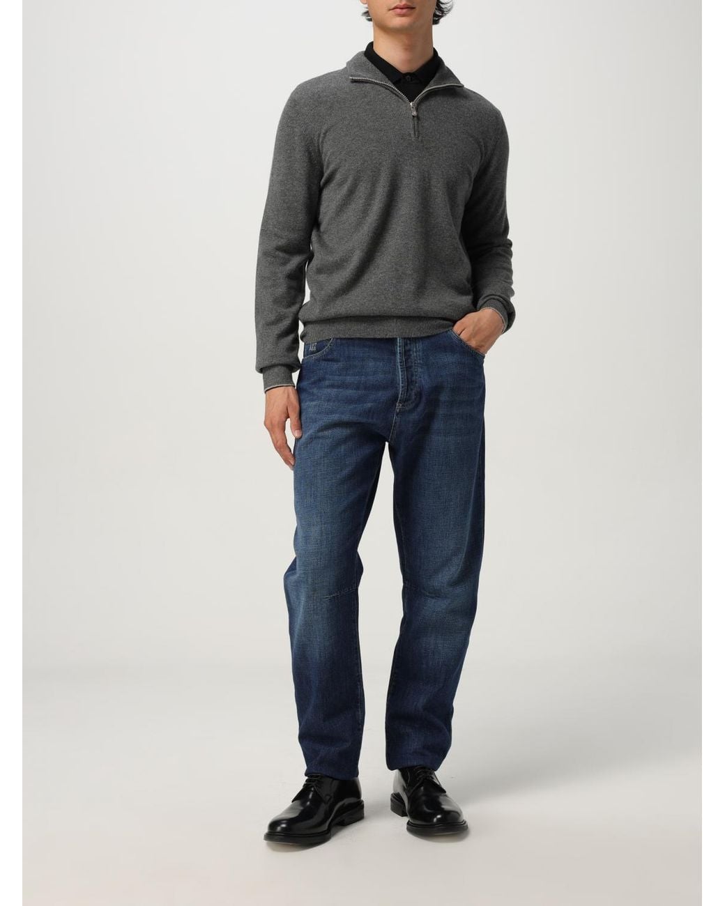 Brunello Cucinelli Blue Cotton Denim Jeans for men