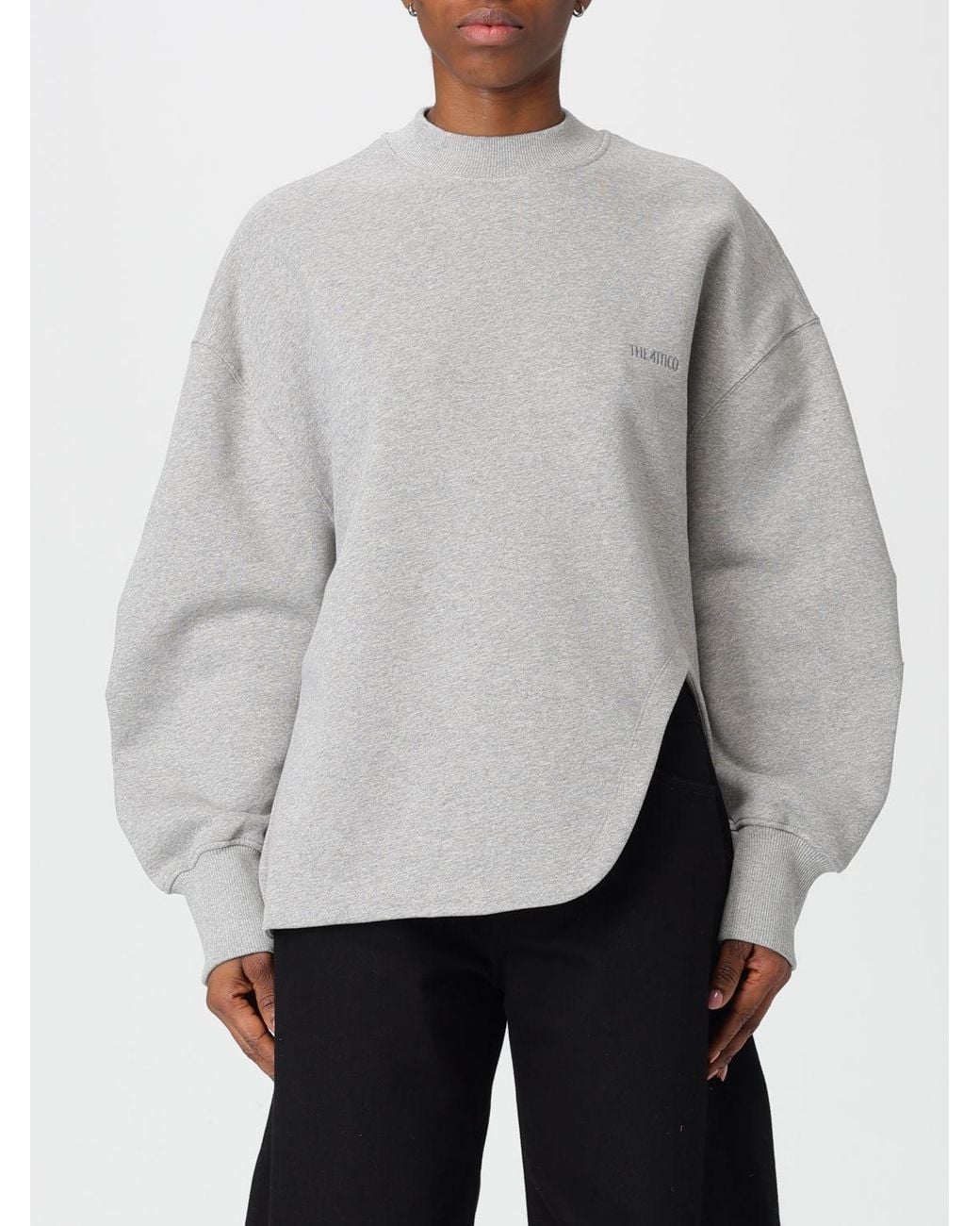 The Attico Gray Cotton Crew Neck Sweatshirt With Pack