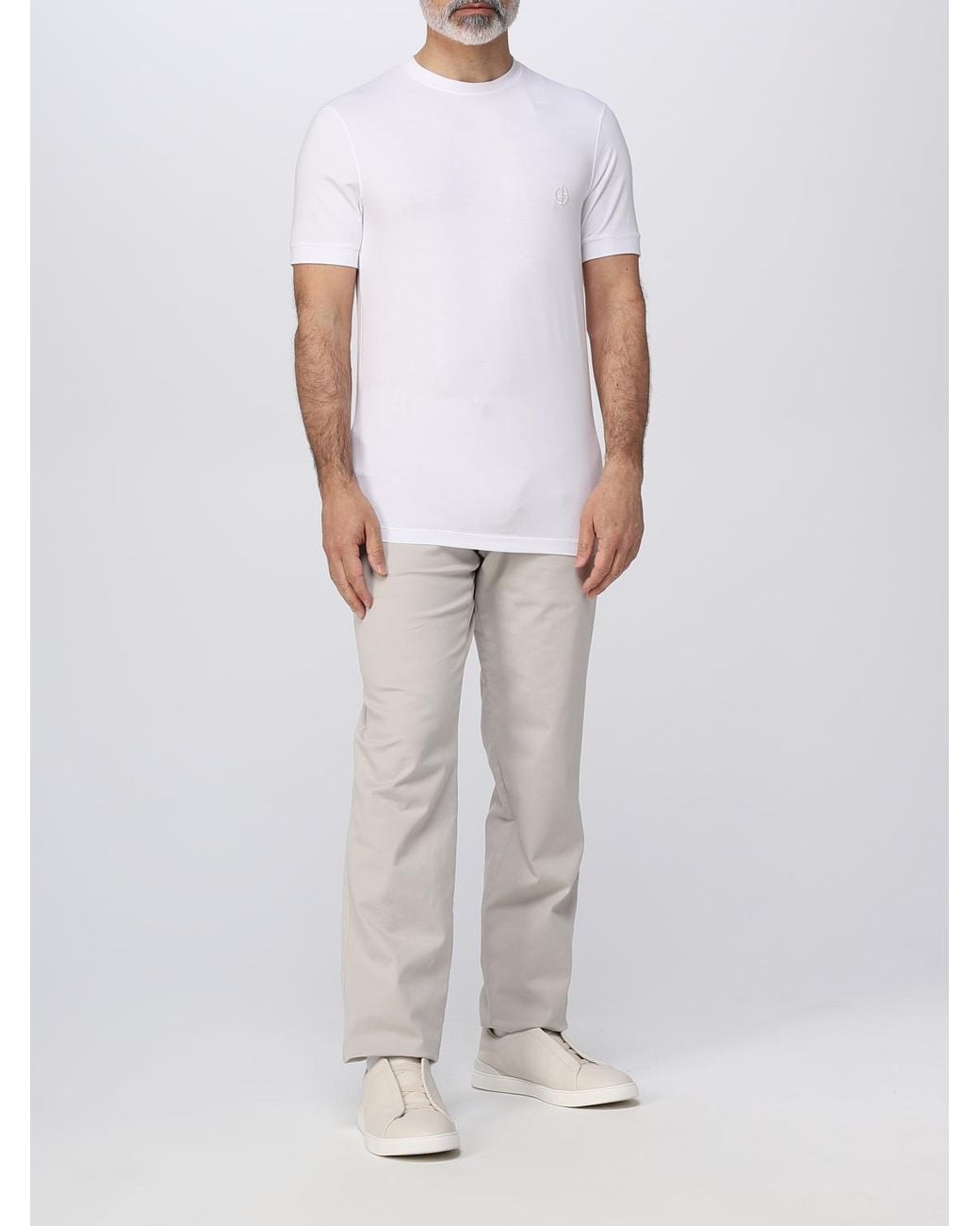 Giorgio Armani White T-shirt for men
