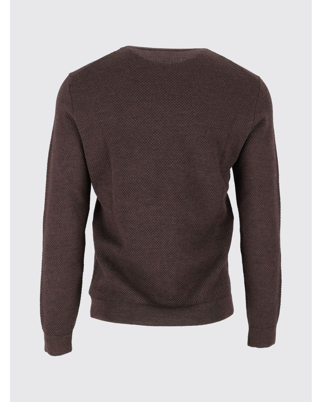 Slowear Brown Crew Neck Jumper for men