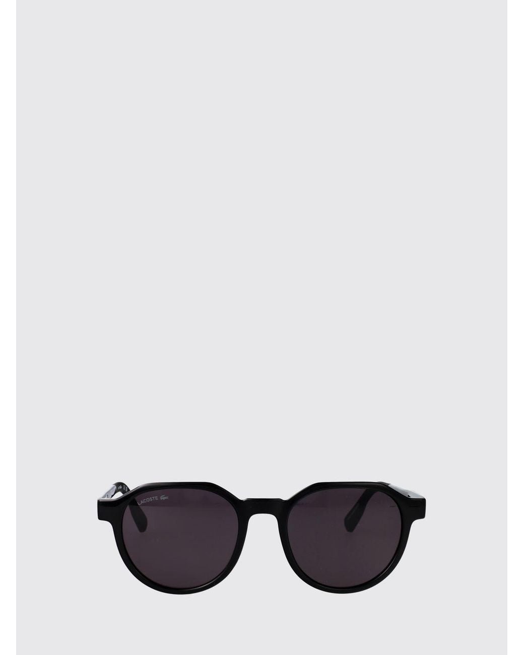 Lacoste White Tortoiseshell Acetate Aviator Sunglasses With Monogram Logo for men