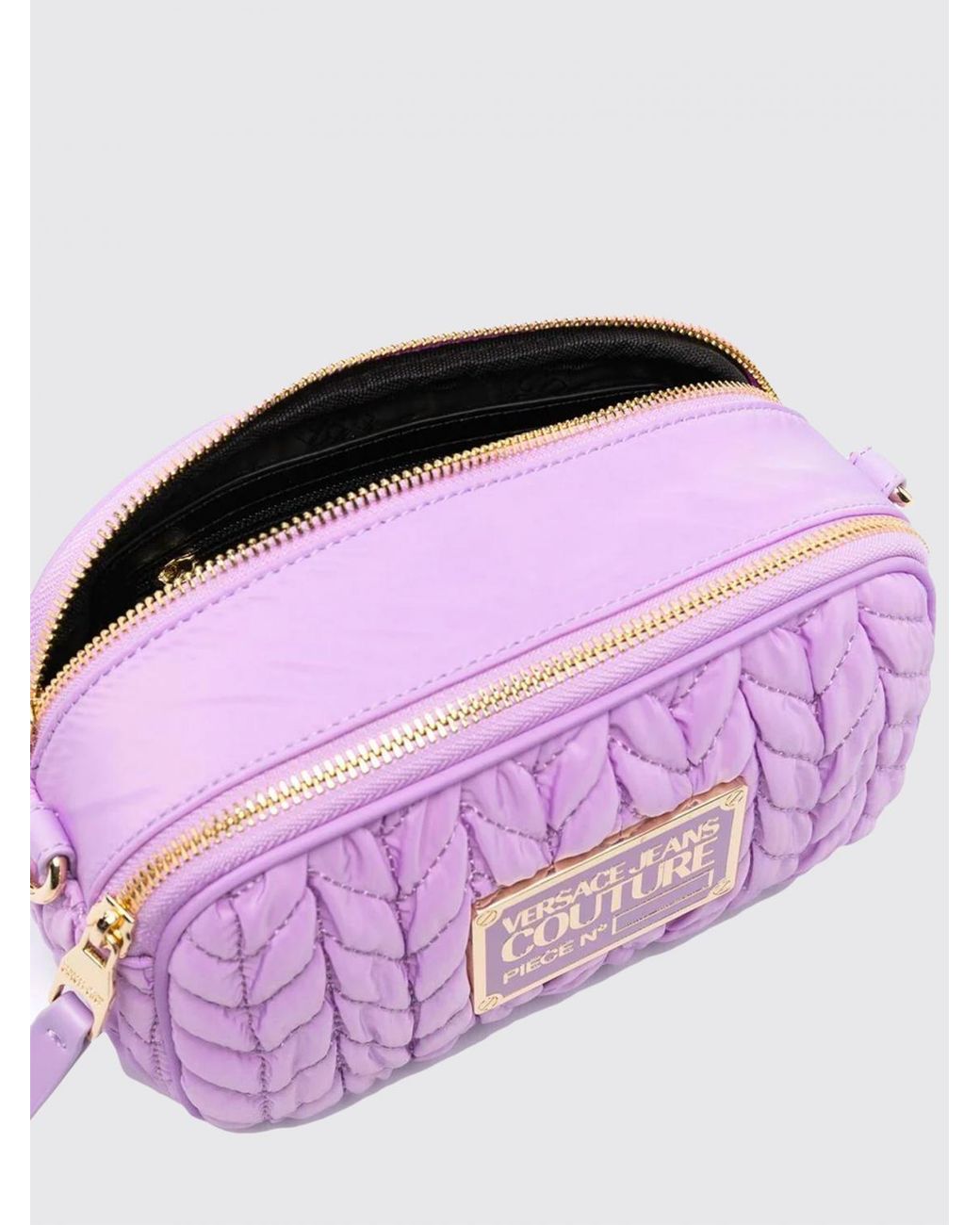 Versace Jeans Couture Purple Logo-Plaque Crossbody Bag