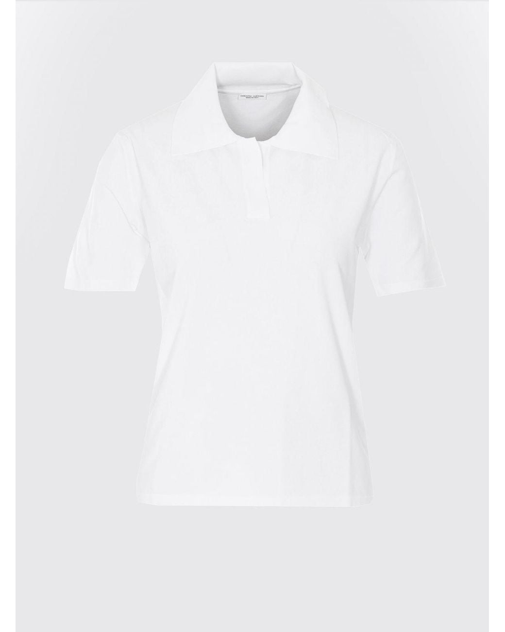 Roberto Collina White Basic Viscose Blend Polo Shirt