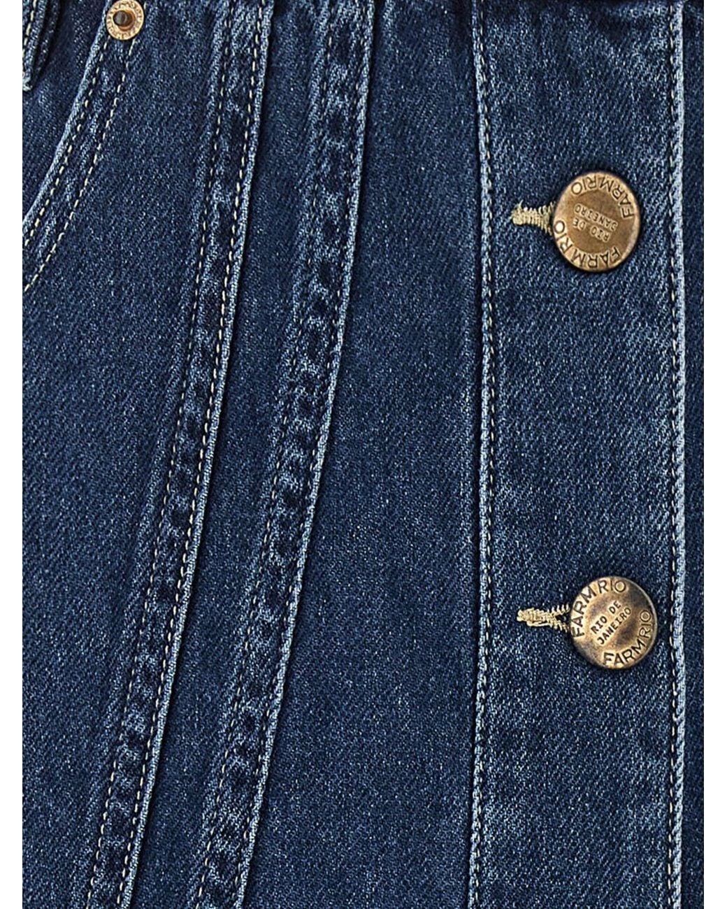Farm Rio Blue Skirt
