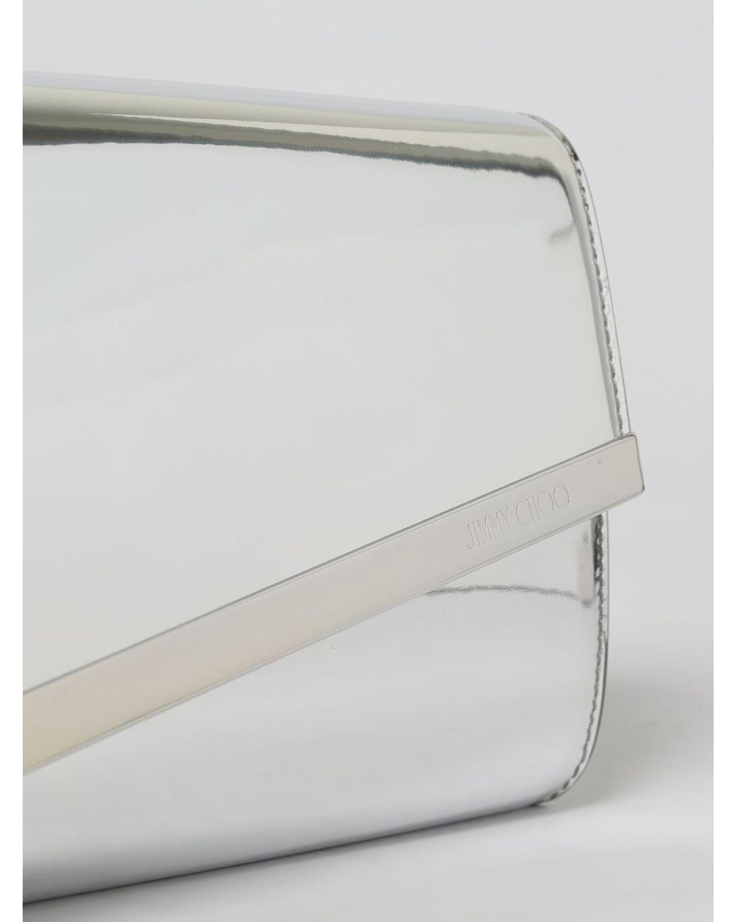 Jimmy Choo Natural Emmie Patent Leather Clutch