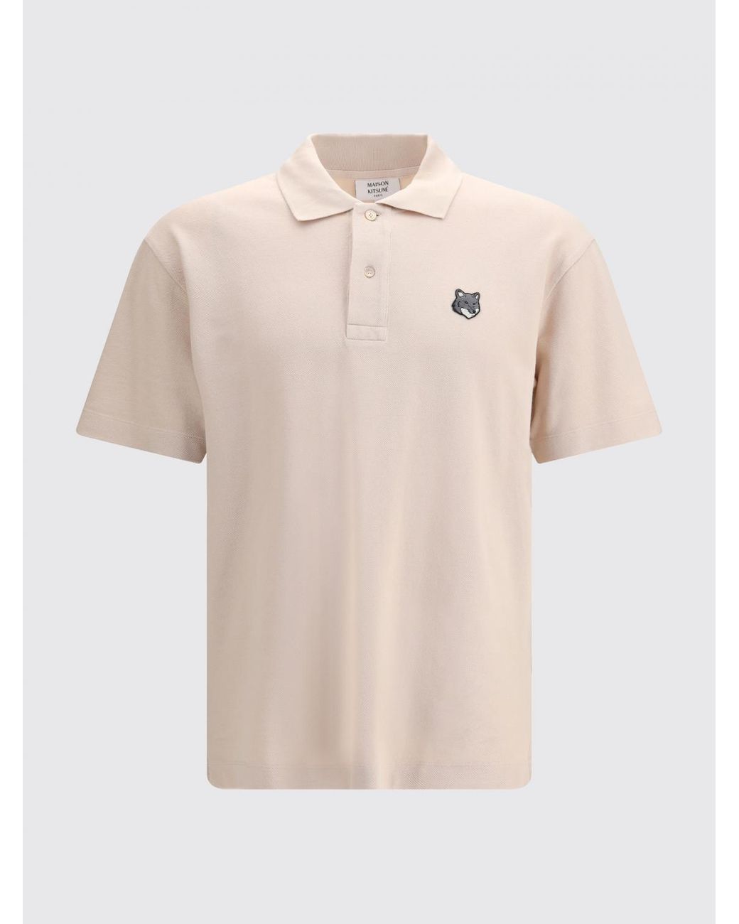 Maison Kitsuné Blue Maison KitsunÉ Cotton Polo Shirt With Logo for men