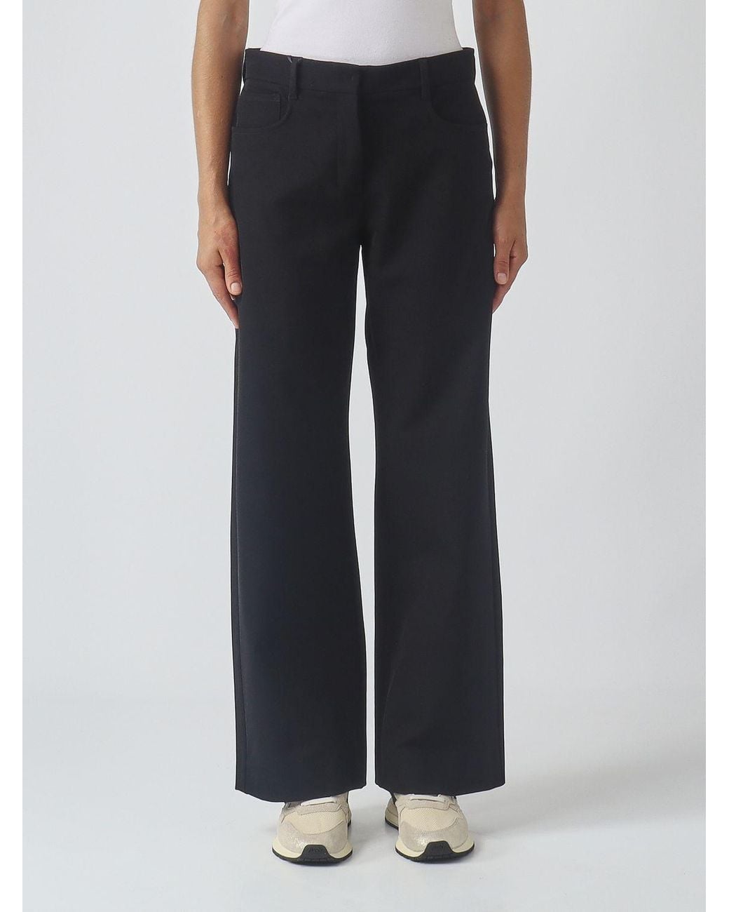 Max Mara Black Gela Wide-Leg Cotton-Blend Trousers