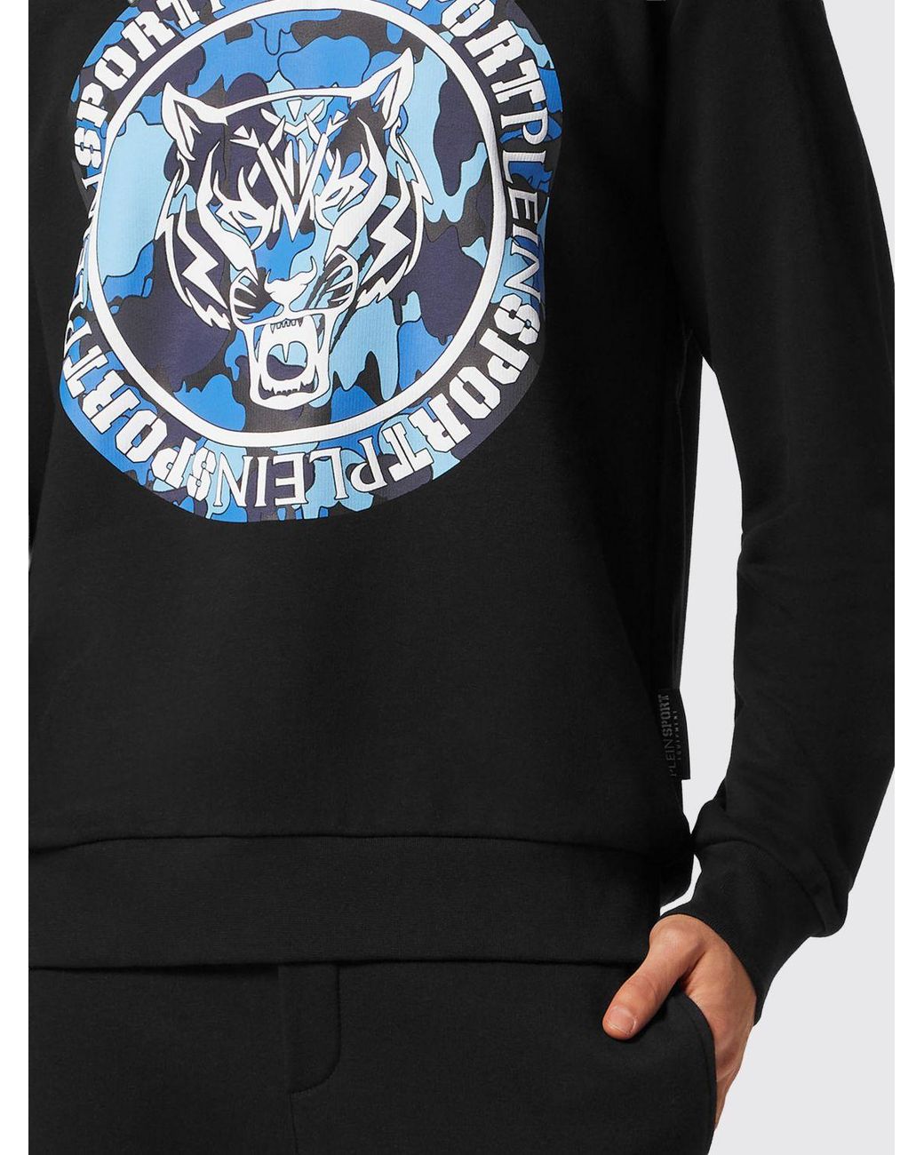 Philipp Plein Gray Dropped Shoulder Printed Logo Cotton Sweatshirt for men