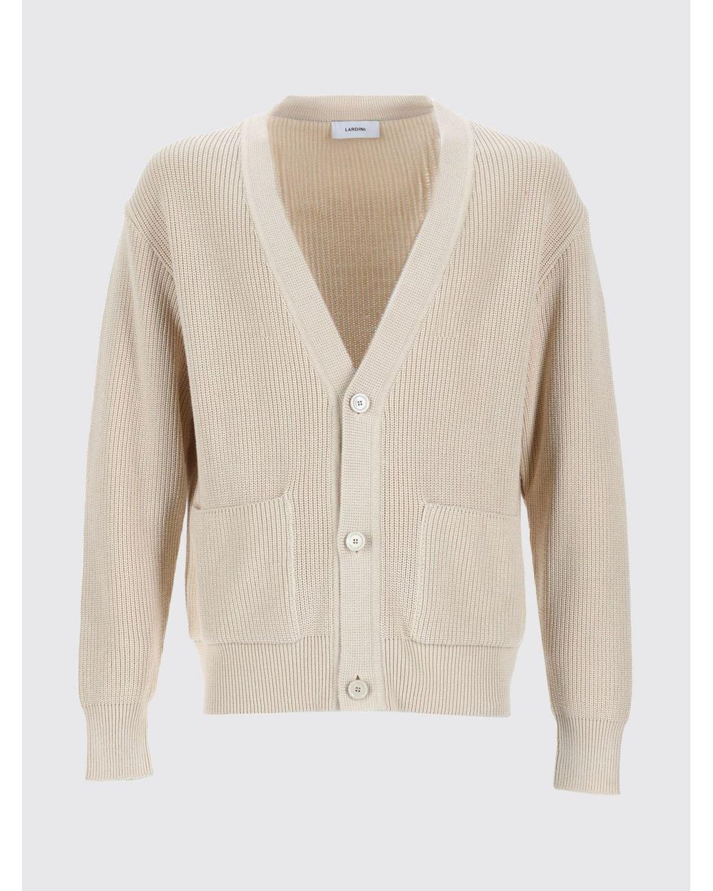 Lardini Natural Cotton Cardigan for men
