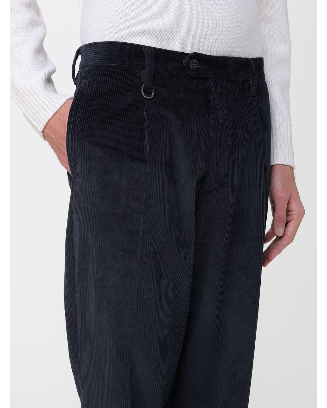 Paolo Pecora Blue Trousers for men