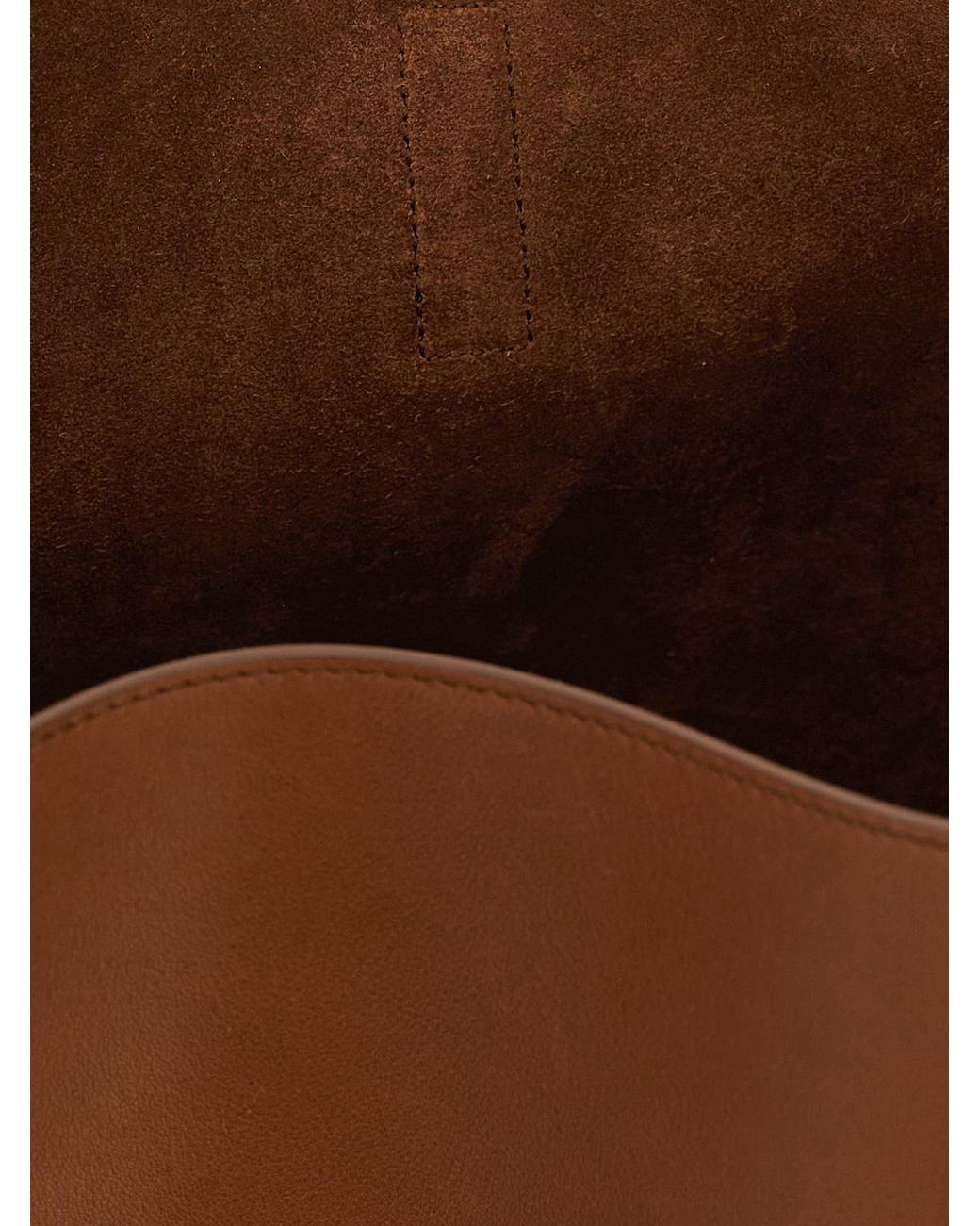 Saint Laurent Brown Le 5 À 7 Smooth Calfskin Leather Shoulder Bag With Ysl Buckle