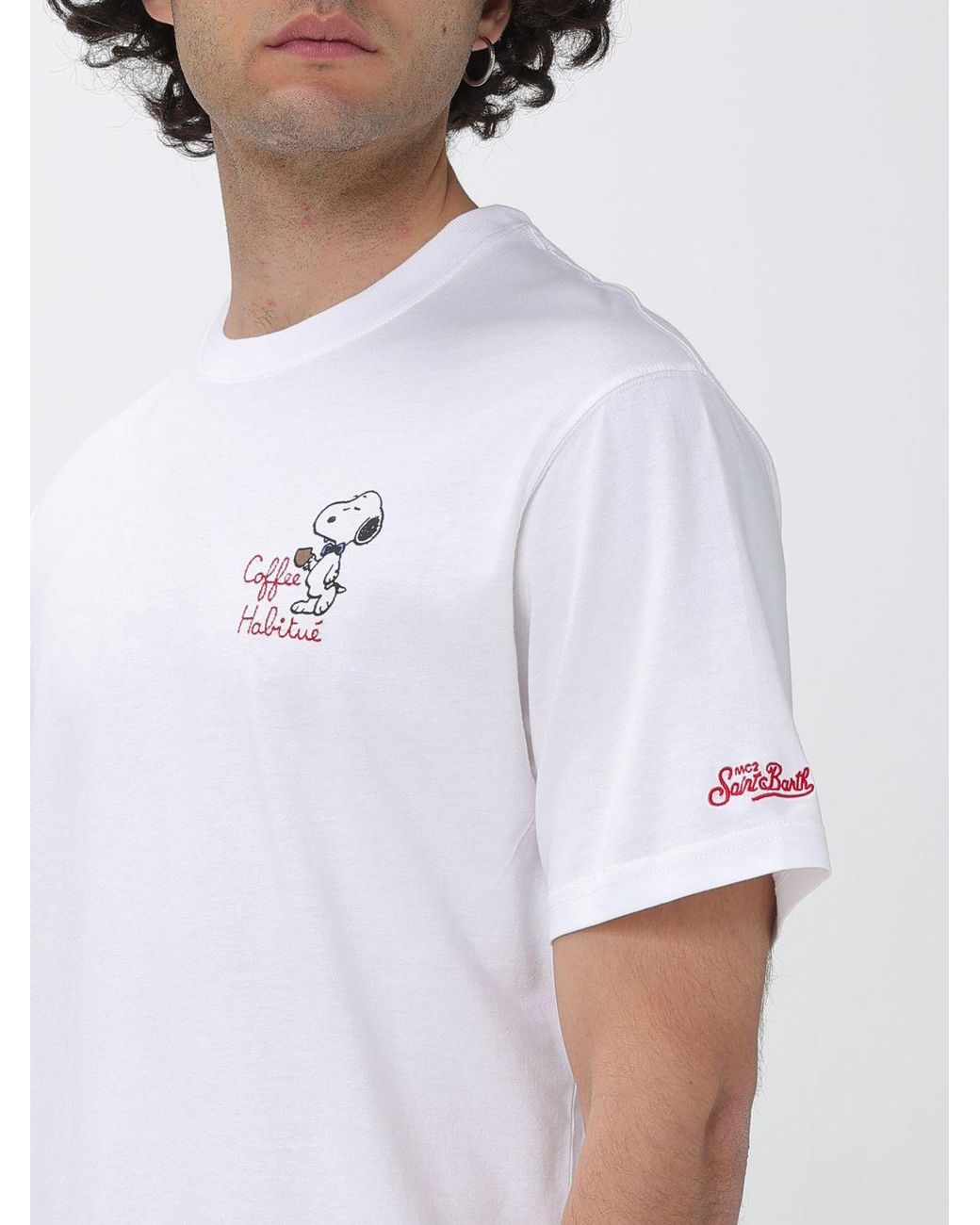 Mc2 Saint Barth White Cotton Crew Neck T-Shirt for men