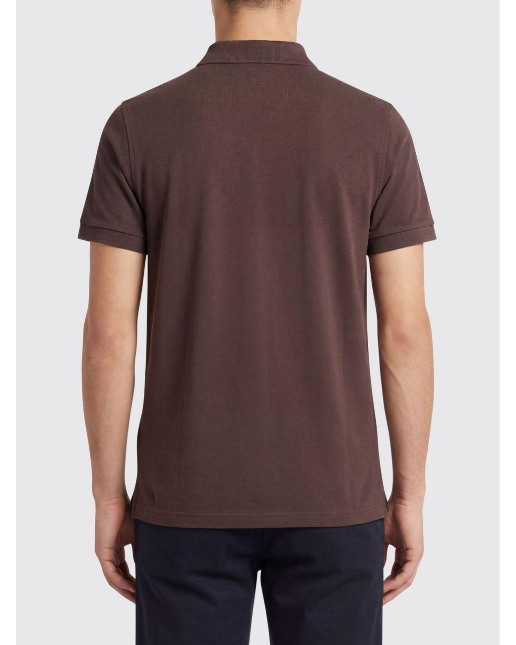 Fay Brown Cotton Polo Shirt for men