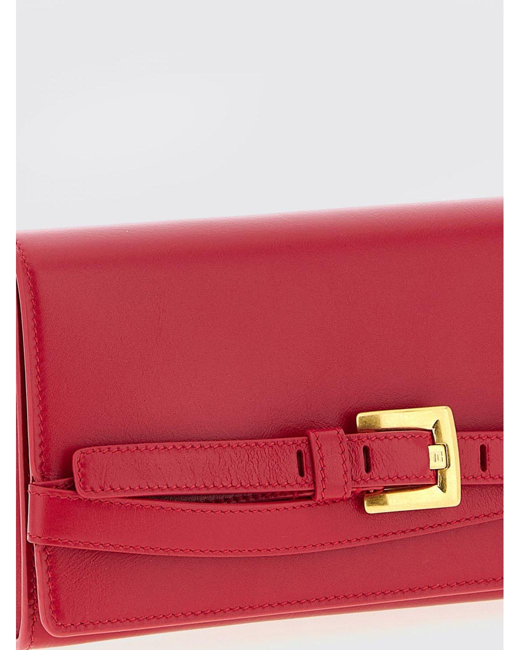 Bolso Cartera Shuffle De Piel Balmain de color Red