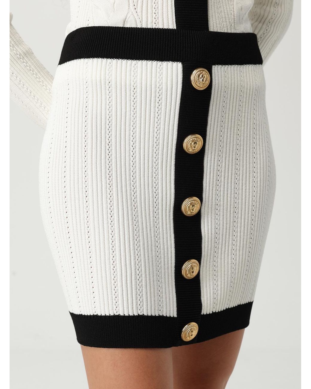 Balmain White Skirt