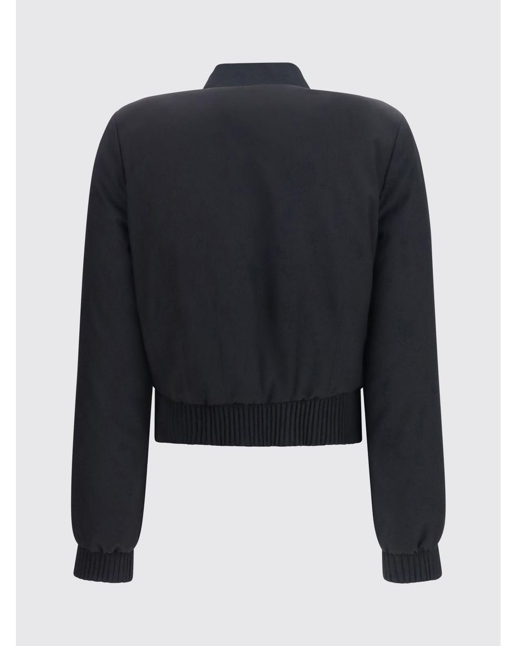 McQueen Blue Asymmetric Pure Silk Bomber Jacket Alexander With Button Closure