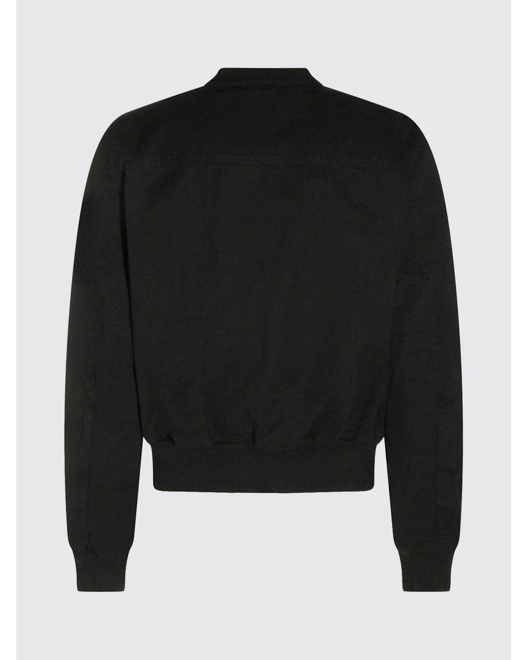 Rick Owens Black Polyamide Bomber Jacket With Biker Collar And Zip Closure for men