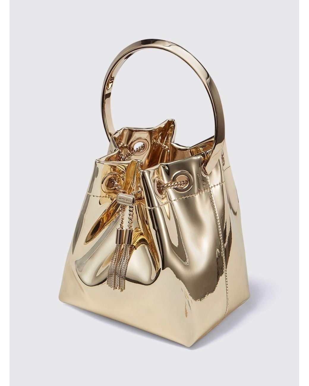 Jimmy Choo Natural Bon Bon Mini Bucket Bag